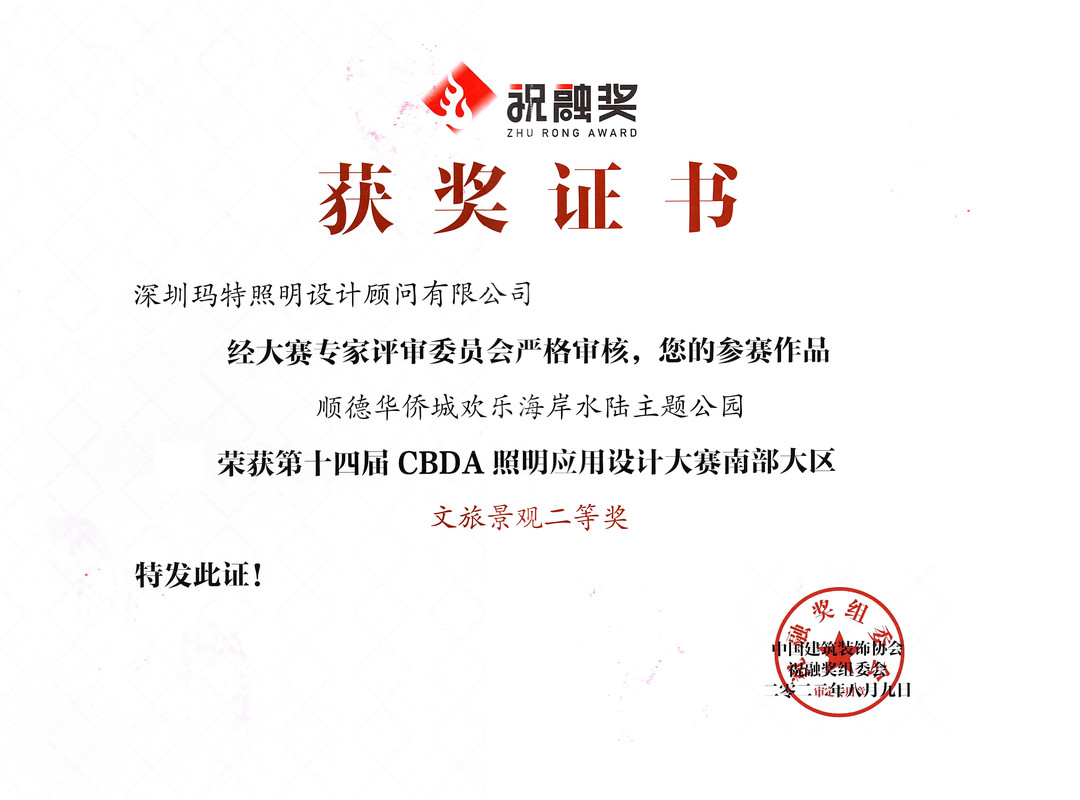 獲獎(jiǎng)證書